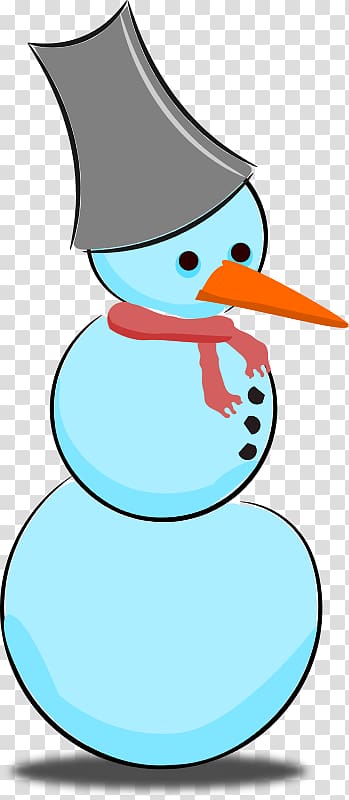 Snowman , Blue snowman wearing a scarf transparent background PNG ...