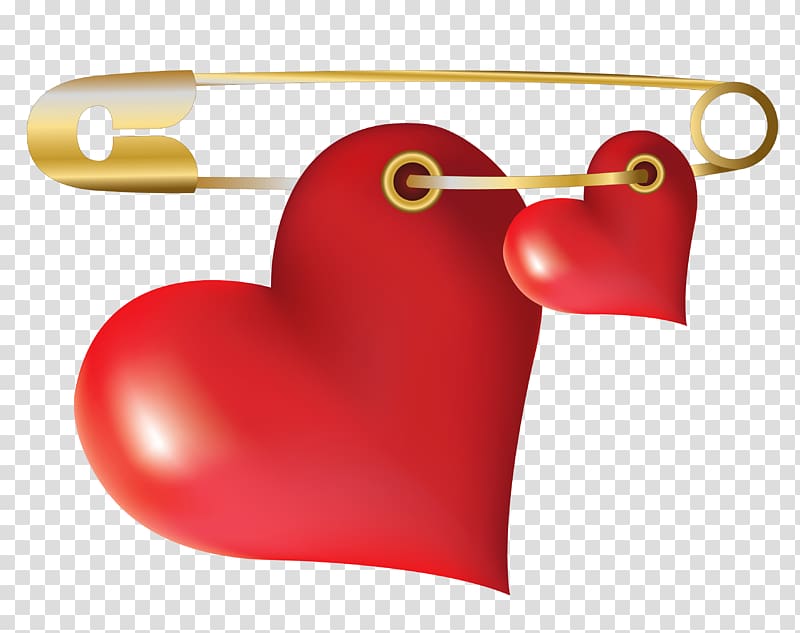 Safety pin Heart , hearts transparent background PNG clipart