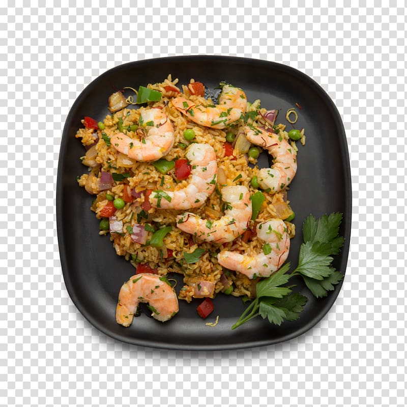 Tom yum Thai cuisine Paella Food Shrimp, cauliflower transparent background PNG clipart