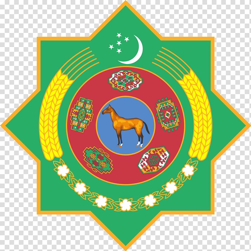 Emblem of Turkmenistan Flag of Turkmenistan National symbol Turkmen Soviet Socialist Republic, Badges transparent background PNG clipart