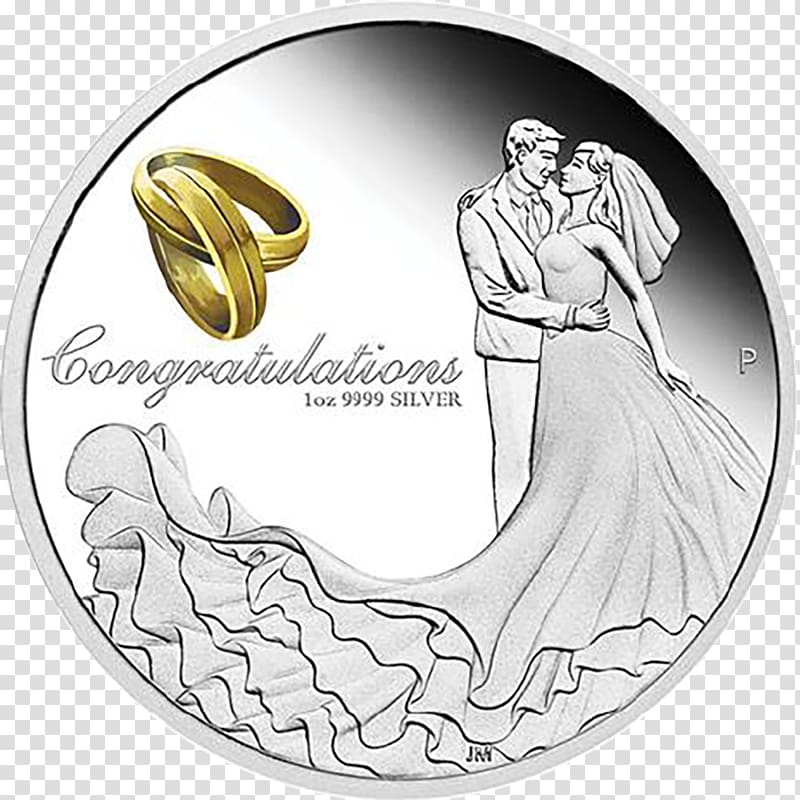 Perth Mint Proof coinage Wedding Silver, silver coin transparent background PNG clipart