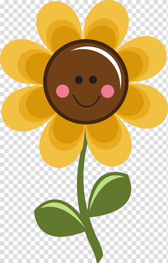 Flower , smiling Sunflower transparent background PNG clipart