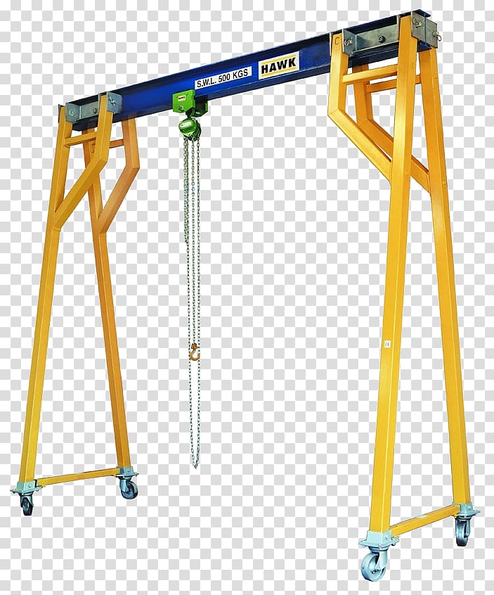 Hoist Gantry crane Machine Lifting equipment, crane transparent background PNG clipart