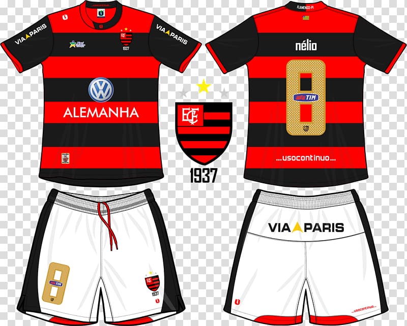 Clube de Regatas do Flamengo Sports Fan Jersey Esporte Clube Flamengo Uniform Football, Raj transparent background PNG clipart