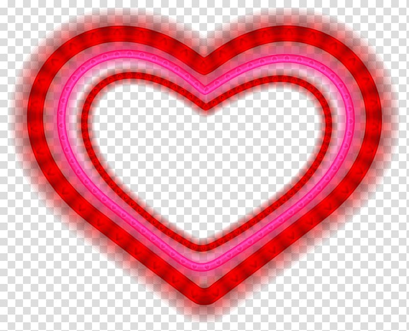 red and pink heart illustration, , Shining Heart transparent background PNG clipart