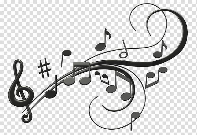 G-clef and notes illustration, Musical note , Music notes transparent background PNG clipart