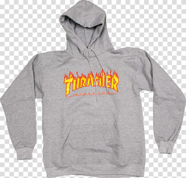 Hoodie T-shirt Thrasher Clothing, T-shirt transparent background PNG clipart
