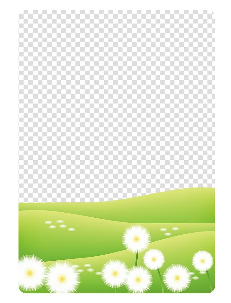 Lawn Euclidean Dandelion, Dandelion green lawn,Meadow transparent background PNG clipart