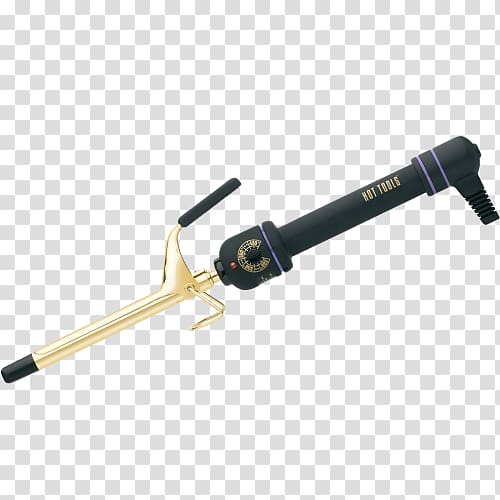 Hair iron Hot Tools 24K Gold Spring Curling Iron Hot Tools Gold Curling Iron Hair Styling Tools Hot Tools Nano Ceramic Tapered Curling Iron, others transparent background PNG clipart