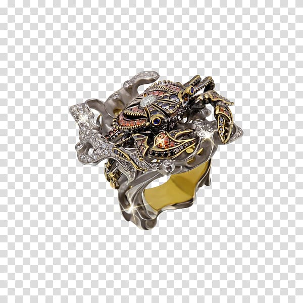 Ring Gold Brilliant Diamond Platinum, Snow Crab transparent background PNG clipart