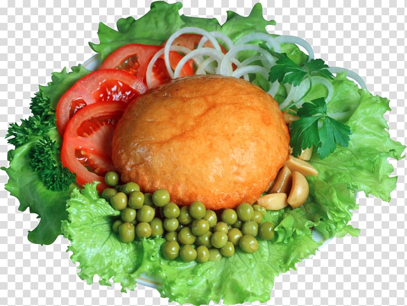 Vegetarian cuisine Garnish Hors d\'oeuvre Salad Dish, котлеты transparent background PNG clipart