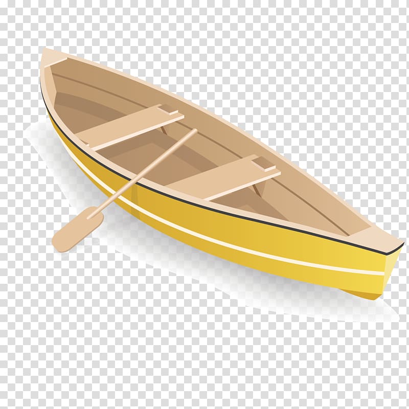 Boat Yellow, yellow wooden boat transparent background PNG clipart