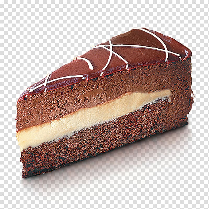 Flourless chocolate cake Sachertorte Chocolate brownie Caramel shortbread, chocolate cake transparent background PNG clipart