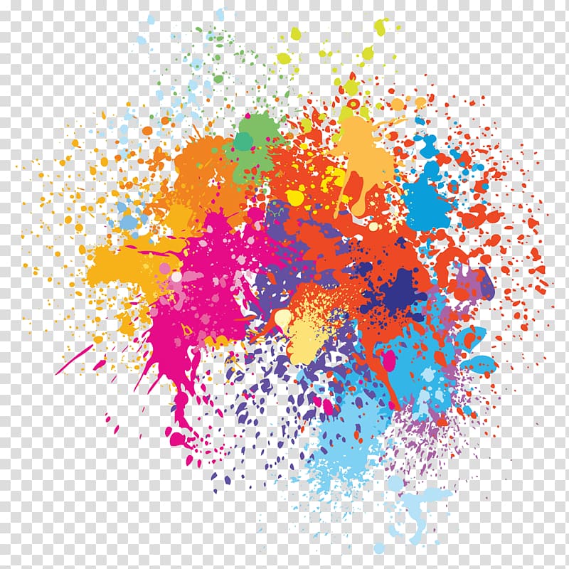 Watercolor painting Illustration, Color spray painted, multicolored abstract painting transparent background PNG clipart