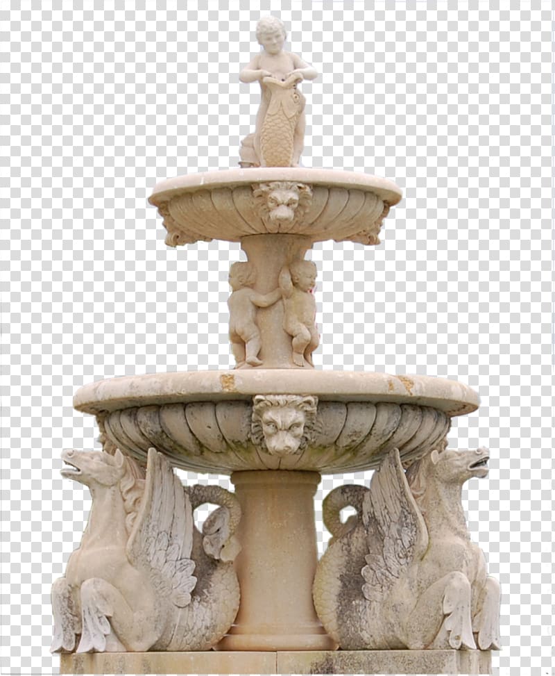 Fountain Garden , Stone fountain transparent background PNG clipart