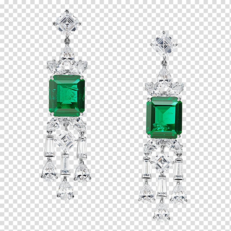 Emerald Earring Jewellery Gemstone Luxury goods, emerald transparent background PNG clipart