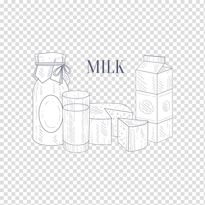 White Drawing Glass Material Pattern, Milk cheese yogurt HD Free buckle creative design transparent background PNG clipart