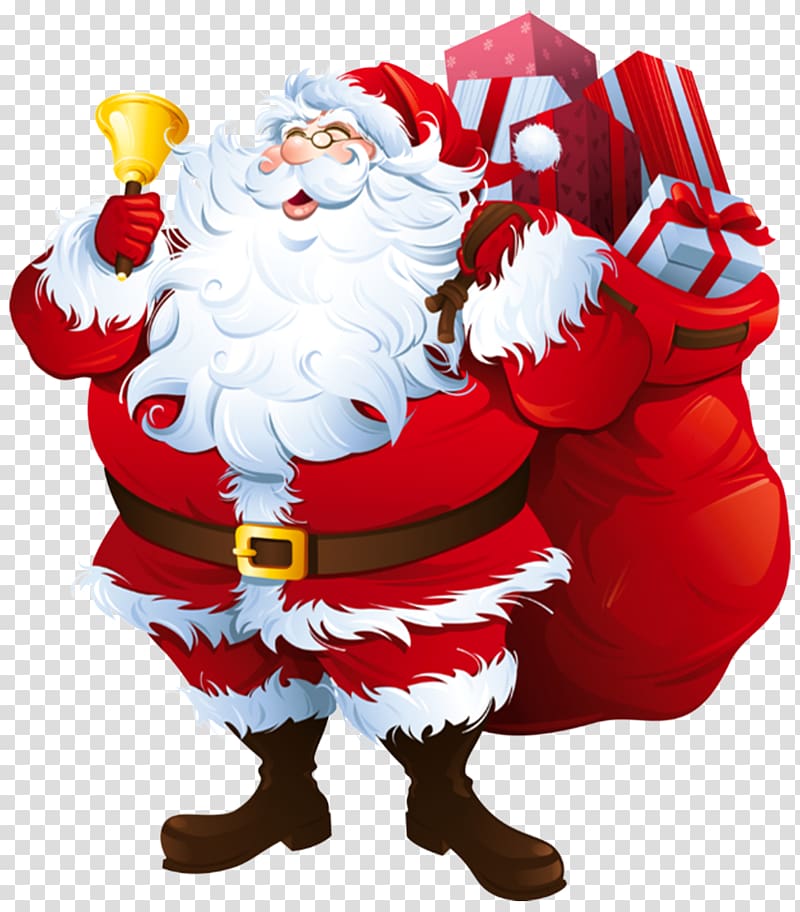 Santa Claus Christmas Rudolph , santa sleigh transparent background PNG clipart