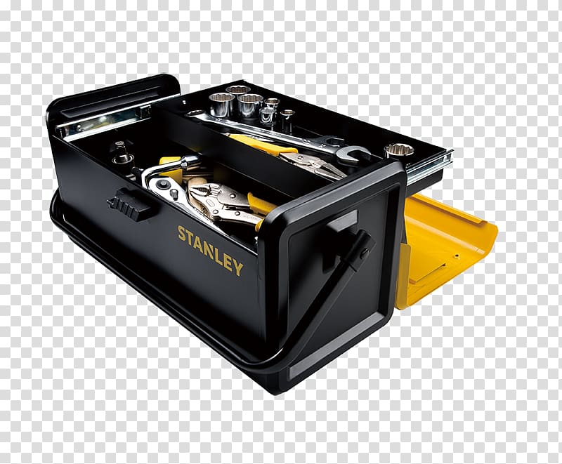 Tool Boxes Drawer Stanley Black & Decker, metal title box transparent background PNG clipart