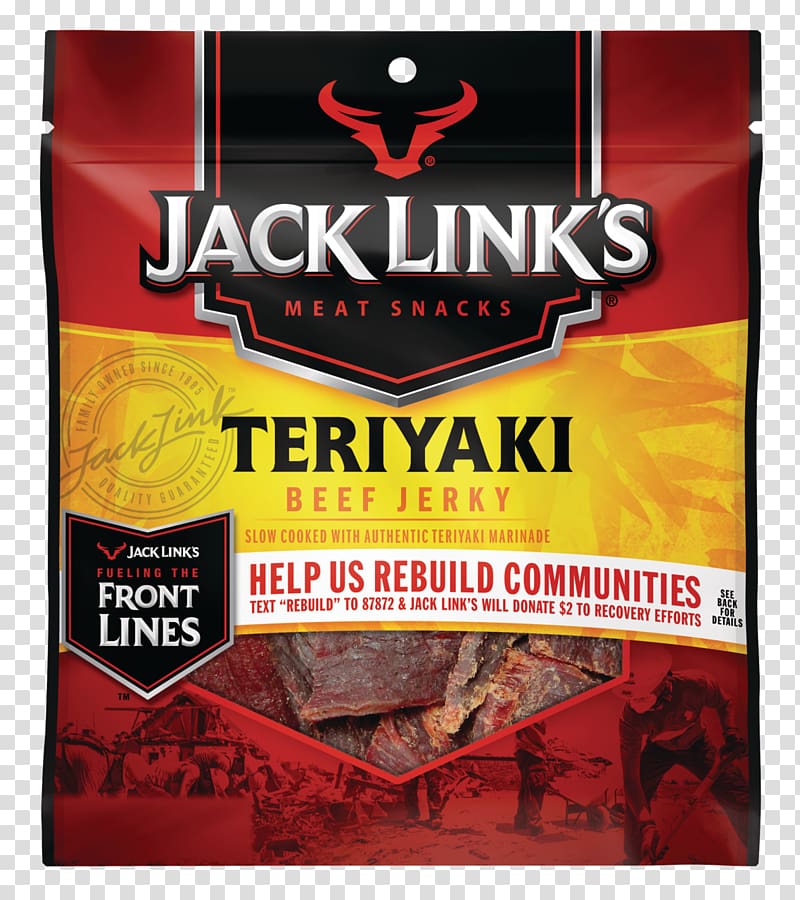 Jack Link\'s Beef Jerky Beefsteak Teriyaki Bacon, jerky transparent background PNG clipart
