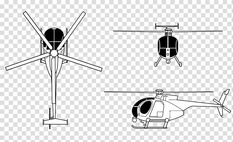 MD Helicopters MH-6 Little Bird Boeing AH-6 Hughes OH-6 Cayuse McDonnell Douglas MD 500 Defender, helicopter transparent background PNG clipart