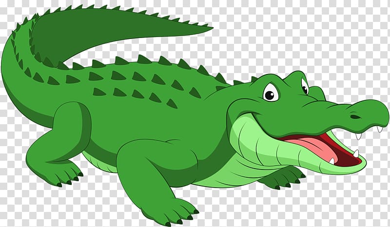 green crocodile illustration, Crocodile Alligator Reptile Cartoon, Green crocodile transparent background PNG clipart