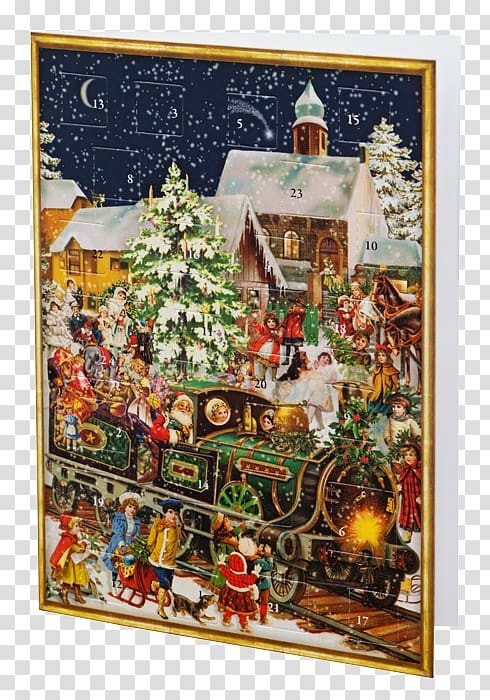 Advent Calendars Christmas card Santa Claus, Advent Calendars transparent background PNG clipart