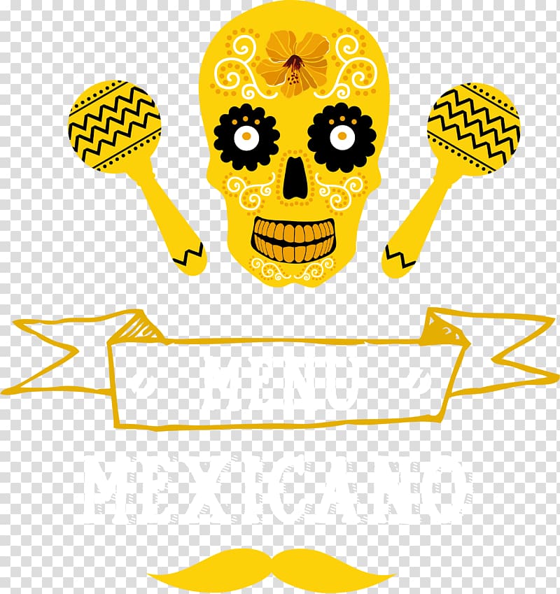 Yellow Smiley Skull u9ab7u9ac5 , Cartoon skull cartoon label transparent background PNG clipart