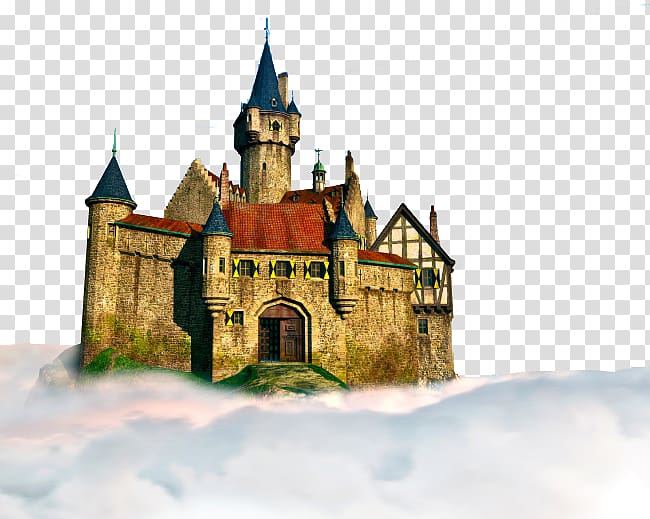 Cloud Sky Castle Illustration, Cloud Castle transparent background PNG clipart