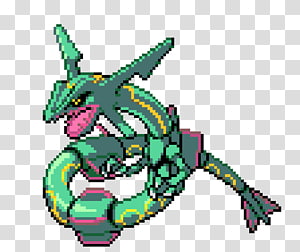 Shiny mega rayquaza render transparent background PNG clipart