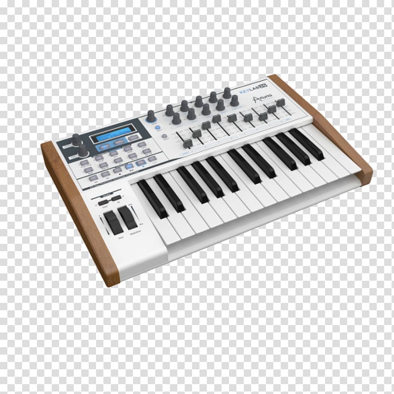 Arturia KeyLab 25 Arturia KeyLab 49 MIDI keyboard MIDI Controllers, keyboard transparent background PNG clipart