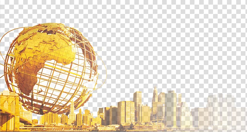 brown and white globe and city buildings illustration, Digital marketing Service, Golden Globe transparent background PNG clipart