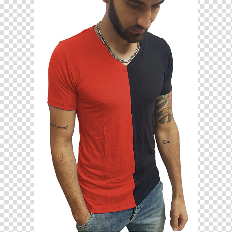 T-shirt Sleeve Warp knitting Collar, T-shirt transparent background PNG clipart