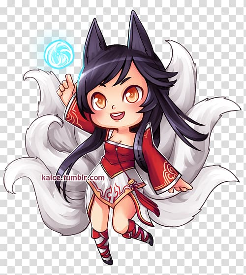 League of Legends Ahri Chibi Drawing Gumiho, League of Legends transparent background PNG clipart