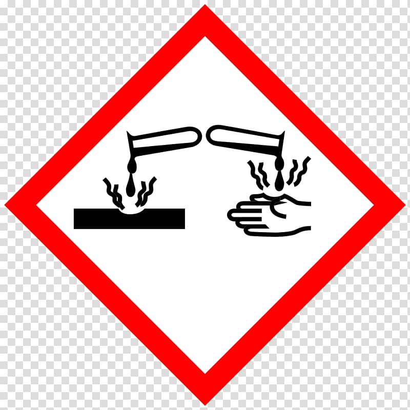 Corrosive substance Hazard symbol Corrosion Chemical substance, pictogram transparent background PNG clipart