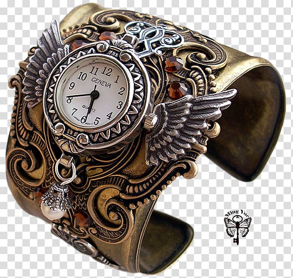 Watch Steampunk Cuff Jewellery Bracelet, le style steampunk transparent background PNG clipart
