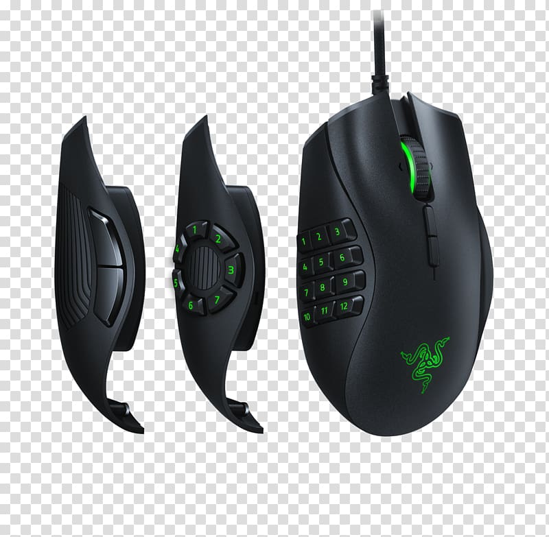 Computer mouse USB gaming mouse Optical Razer Naga Trinity Backlit Razer Inc. Razer Naga Hex V2 Trinity Gaming Laser Mouse RZ01-02410100-r3u1, Computer Mouse transparent background PNG clipart