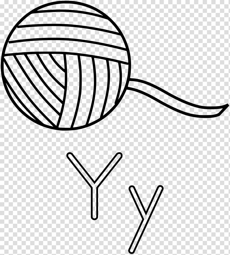 Coloring book Yarn Wool Gomitolo Page, YARN transparent background PNG clipart