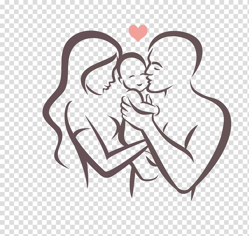 man and woman carrying baby illustration, Family Happiness Parent Symbol, family transparent background PNG clipart