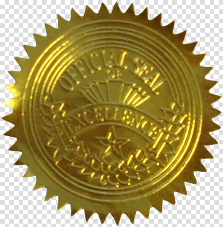Free download Official Seal of Excellence logo Seal Gold Sticker