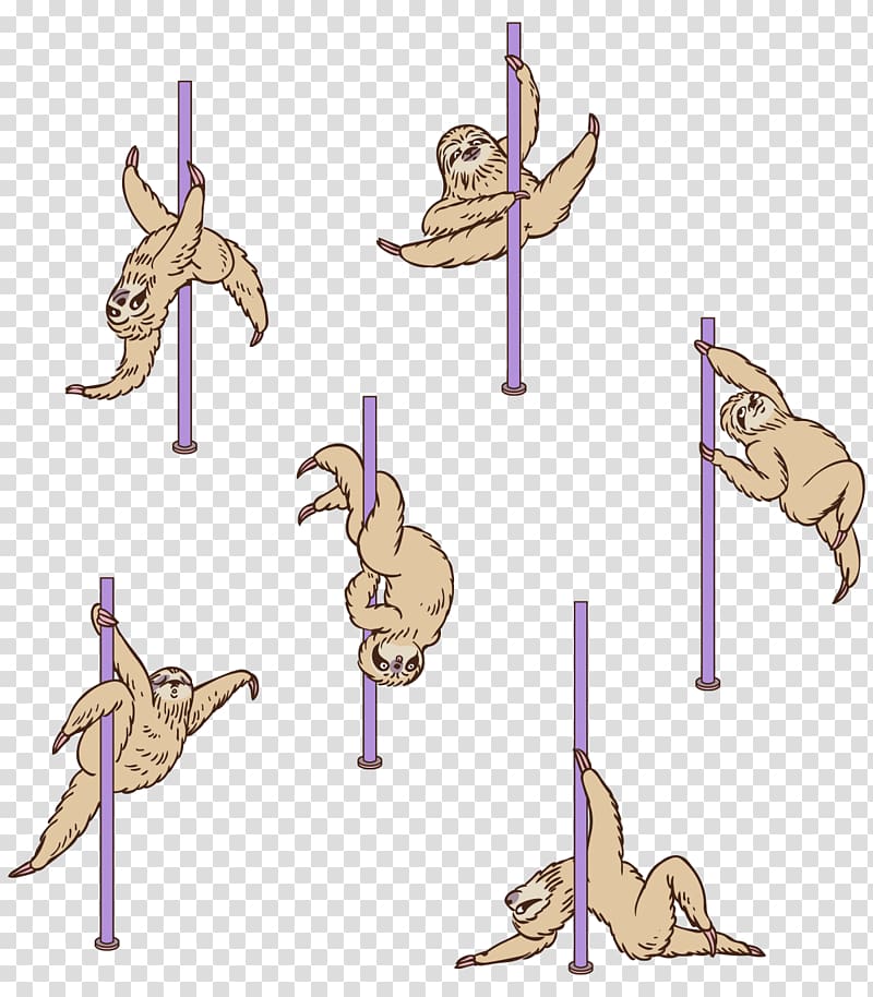 Art Dance Sloth Design Animal, others transparent background PNG clipart