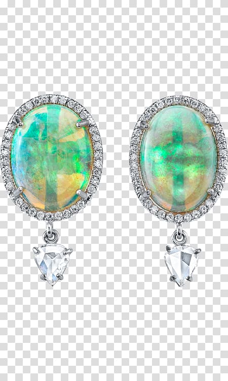 Earring Jewellery Opal Diamond Emerald, jewelry accessories transparent background PNG clipart