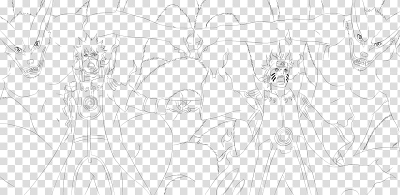 Minato Namikaze Line art Sasuke Uchiha Drawing Sketch, panels lines transparent background PNG clipart