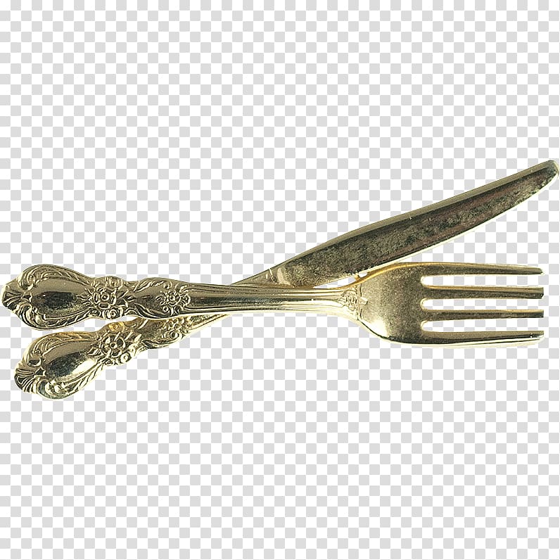 Knife Fork Cutlery Gold Spoon, knife and fork transparent background PNG clipart