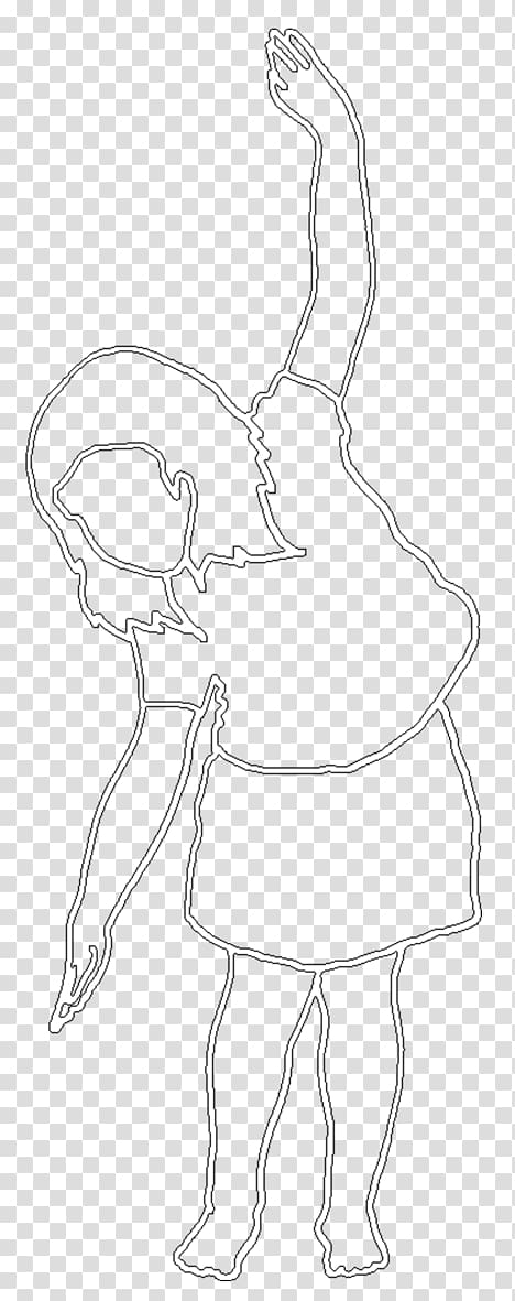 Mammal Finger Line art Sketch, Little Girl Silhouette transparent background PNG clipart