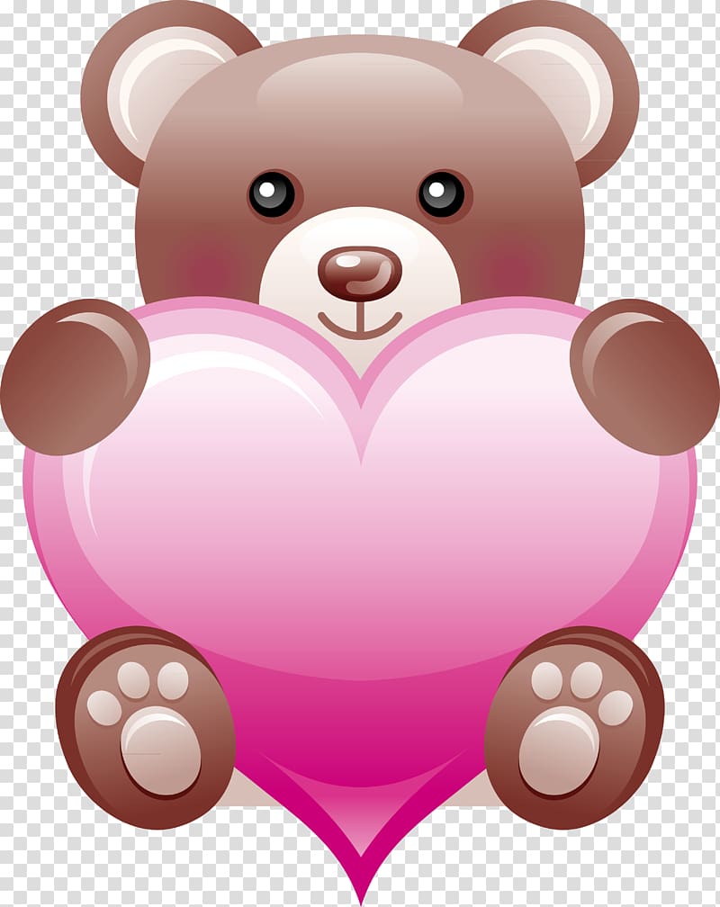Bear Love Sticker, bear transparent background PNG clipart