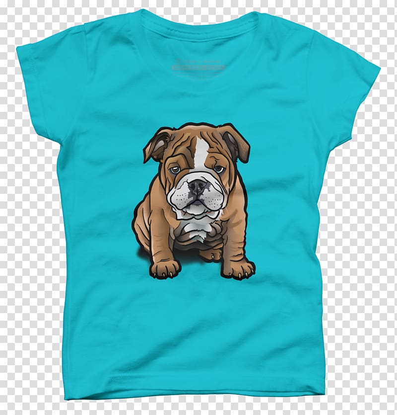Old English Bulldog Puppy Dog breed T-shirt, bull dog transparent background PNG clipart