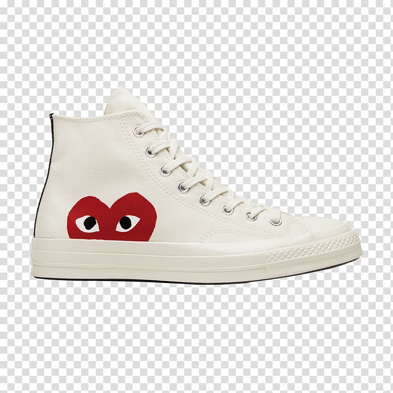 Chuck Taylor All-Stars Comme Des Garcons Converse 70s x play cdg trainers Mens High-top Comme des Garçons, Off White Brand Sneakers transparent background PNG clipart