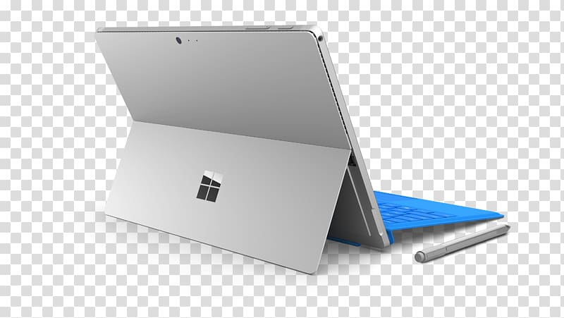 silver Microsoft Surface Pro , Microsoft Surface Pro 4 Back transparent background PNG clipart