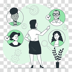 illustration, Selecting team, business, job, candidate, team, worker, human resources transparent background PNG clipart thumbnail
